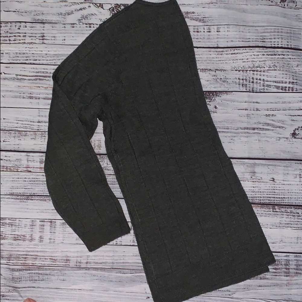 Dark Grey V Neck Sweater